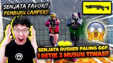 BANG EJ NGERUSH PAKE SENJATA PEMBURU CAMPER 1 DETIK 2 MUSUH KE LOBBY