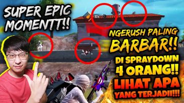 PUBG SUPER EPIC MOMENT DISPRAYDOWN 4 ORG LIHAT APA YG TERJAD