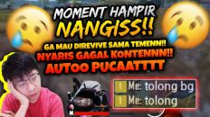 EPIC MOMENT BANG EJ HAMPIR NANGISS GA MAU DIRIVIVE TEMEN